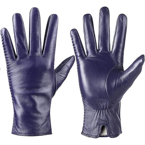 Mens Fashion Leather Driving <b>Gloves</b> With Cashmere Lining And Touchscreen Design For Winter Commuting - Product Image 1