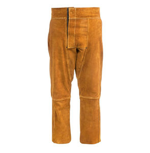 Pantalon de travail en cuir de vachette pleine fleur de qualité supérieure, résistant aux étincelles, pour soudeurs - Product Image 5