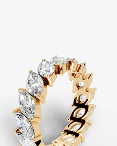 Anillo de Compromiso, Aniversario o Boda con Diamante Cultivado en Laboratorio de Corte Marquesa de 1 Quilate, Color F, Claridad VS1, Certificado IGI, Oro Sólido de 10K - Product Image 4