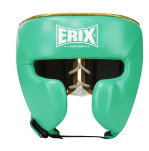 Casque de boxe en cuir de vachette de qualité supérieure 2026 avec double visière, casque de sécurité sportif pour l'entraînement, le sparring, le MMA, le Muay Thai, le kickboxing - Product Image 1