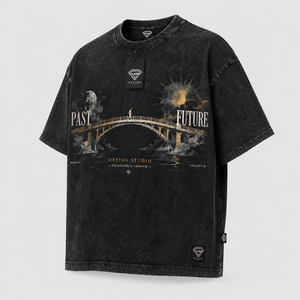เสื้อยืดผู้ชายผ้าฝ้าย 100% ลายสก็อตฟอกสี ทรงโอเวอร์ไซส์ ไหล่ตก น้ำหนักมาก 180 GSM แห้งเร็ว ระบายอากาศได้ดี - Product Image 3