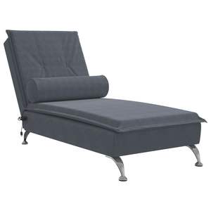 Chaise longue de massage gris foncé - Product Image 2
