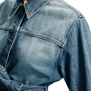 Veste en jean décontractée pour femme, manches longues, boutonnée, coupe classique, légère, style streetwear, pour le printemps, l'automne et le quotidien - Product Image 6