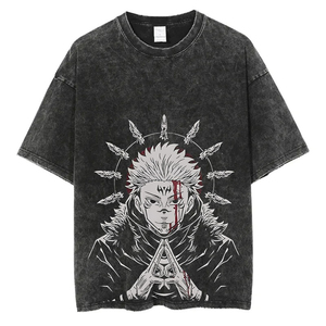 เสื้อยืดผู้ชายไซส์ใหญ่พิมพ์ลายอนิเมะ สไตล์ฮิปฮอป คอกลม แขนสั้น ระบายอากาศได้ดี เป็นมิตรกับสิ่งแวดล้อม แห้งเร็ว ผ้าเจอร์ซีย์คอตตอน - Product Image 6