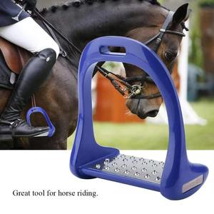 Premium stainless steel horse riding stirrups lightweight durable anti slip foot support <b>equestrian</b> safety stable design riders - Product Image 5