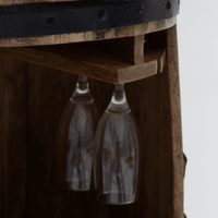 Meuble bar industriel Vandana Vesta Lyra, style moderne, métal et bois, pour le rangement à domicile