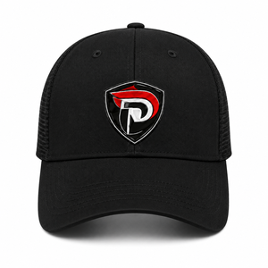 Gorra de béisbol negra de 5 paneles con malla trasera, logotipo personalizado, snapback, transpirable, unisex, deportiva, para exteriores, tipo trucker, con letras Y2K, ajustable - Product Image 3