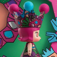 POPMART MEGA ROYAL MOLLY 400% HAN MEILIN Оригинальные аниме-фигурки, коллекционные куклы для дома, декор, сюрприз-боксы-сюрпризы