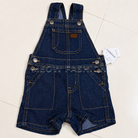 Artículo en stock: Peleles de algodón tejido para niños pequeños, petos, overoles, fabricados en Bangladesh, excedente de prendas infantiles, venta al por mayor.
