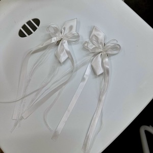 Party Use Cute <b>Ribbon</b> <b>Bow</b> Hair Clips with Long Organza <b>Ribbons</b> for Girls 10*20cm - Product Image 3