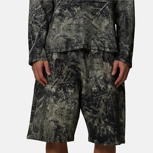 Ensemble haut à manches longues et short bermuda imprimé camouflage pour homme, respirant, taille élastique, tenue décontractée - Product Image 6