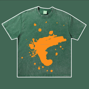 250 Gsm Heavyweight T <b>Shirts</b> Acid Wash Vintage Graphic Custom Dtg Print Logo Cotton 100% cotton, T-<b>shirt</b> for <b>men</b>, loose fit - Product Image 2