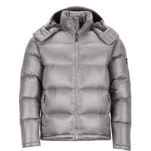 Chaqueta acolchada impermeable con capucha ligera para hombre, talla grande, ajuste suave, cómoda, estilo lujoso. - Product Image 1