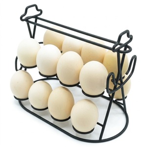 High-Quality 3-Tier Metal <b>Egg</b> Storage Rack Space-Saving Countertop <b>Egg</b> Holder For Fresh <b>Eggs</b>, Durable Vintage Wire <b>Egg</b> Dispenser - Product Image 3