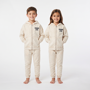 Conjunto de Sudadera con Capucha y Pantalones Jogger de Algodón con Lavado Ácido para Niños, Unisex, Hombros Caídos, Estilo Casual - Product Image 6