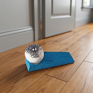 Pomo de Mueble Redondo Tradicional de Cerámica con Diseño Floral Ornamentado y Base de Cerámica de Doble Partición, Fácil Instalación - Product Image 4