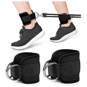 สายรัดยกน้ำหนักแบบปรับได้ ทนทาน กันลื่น พับเก็บได้ สำหรับออกกำลังกาย สายรัดคู่ พร้อมห่วงรูปตัว D สำหรับเพาะกาย - Product Image 3