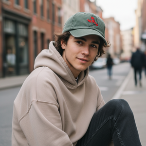Casquette unisexe de luxe personnalisée pour homme, de haute qualité, réglable avec boucle, en coton, logo brodé personnalisé, design extérieur, imperméable, 6 panneaux - Product Image 5
