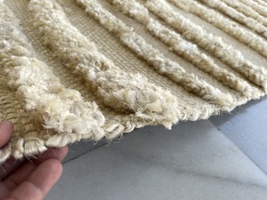 Alfombra de área de yute 100% anudada a mano, de pelo largo, duradera, estilo moderno, lavable, antideslizante, con patrón marroquí, extra gruesa, ¡la más vendida! - Product Image 1