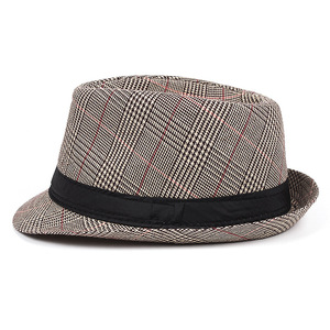 Fashion Men Fedora <b>Hat</b> <b>Flat</b> Pork Pie <b>Hat</b> for Gentleman Dad Bowler Porkpie Jazz Big Size Fedora <b>Hat</b> - Product Image 3