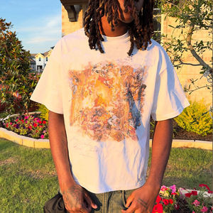 T-shirt en coton surdimensionné pour homme, inspiré de l'art de la Renaissance, coupe ample décontractée, style streetwear, mode estivale - Product Image 2