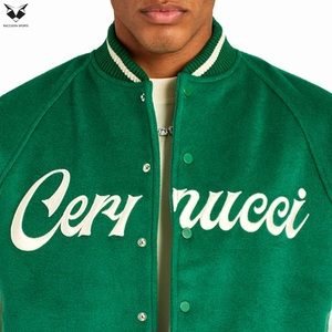 Chaqueta Varsity Personalizada para Hombre, Mangas de Cuero, Cuerpo de Lana, Bordado, Parches, Estilo Urbano, Chaqueta Bomber, Abrigo Varsity de Alta Calidad - Product Image 5