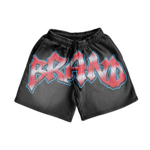 Ensemble tendance pour homme : T-shirt et short d'été personnalisés en coton, effet délavé et impression DTG – Tenue 2 pièces streetwear pour homme - Product Image 6