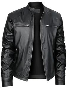 <b>Men</b> Western Leather <b>Jacket</b> Genuine Leather Full Zip Casual Outdoor Regular Fit Soft Durable Everyday Outerwear - Product Image 6