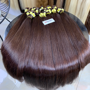 Extensions de cheveux vietnamiens double drawn de 22 pouces, 100g, cheveux vierges, solides et soyeux, couleurs foncées, vente en gros - Product Image 4