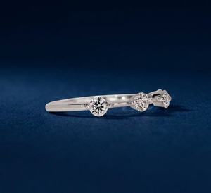 Bague en diamant créé en laboratoire 0,43 CT VVS2 F, bague de fiançailles en diamant cultivé en laboratoire, or blanc, bijoux personnalisés en gros - Product Image 4