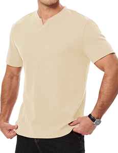 2026 Latest Design Men's Short Sleeve High Street Breathable Regular Fit Casual T <b>Shirt</b> In Solid <b>Colour</b> - Product Image 6