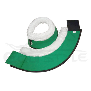 Anillo de sujeción para caballo personalizable, verde, de neopreno transpirable, para exteriores, con forro de piel blanca, logotipo personalizado, tamaño completo, al por mayor, set de cuidado para pezuñas de caballo - Product Image 3