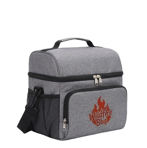 กระเป๋าเก็บความเย็นแบบพรีเมียมสำหรับปิ้งย่าง ป้องกันไฟไหม้ พร้อมช่องเก็บของหลายช่อง สายสะพายไหล่ สำหรับจัดเก็บอาหารร้อนและเย็น - Product Image 6