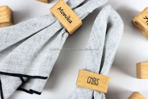 Elegante juego de servilleteros hechos a mano para fiestas, bodas, decoración de mesa festiva y uso de presentación de mesa de cena elegante. - Product Image 2