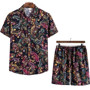 Conjunto de Camiseta y Pantalones Cortos para Hombre, Estilo Casual de Verano, Transpirable, Ligero, Corte Regular, Cierre con Cordón, Ropa Urbana - Product Image 5