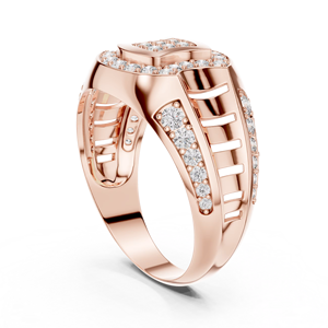 Anillo de Compromiso de Diamantes Cultivados en Laboratorio Moderno y de Lujo ZAWO HOUSE para Mujer |   Anillo de boda de diseño elegante y llamativo - Product Image 4