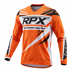 Maillot de motocross sur mesure, coupe athlétique, manches longues, respirant, polyester, pour la course sur route et hors route, hiver. - Product Image 4