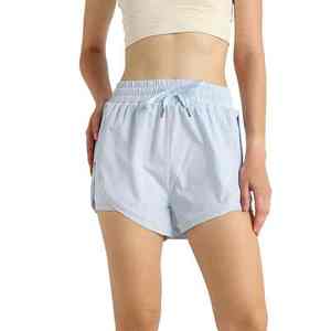 Shorts Deportivos de Yoga para Mujer, Leggings Holgados de Cintura Alta Elástica, Secado Rápido, Transpirables, Doble Capa, para Correr al Aire Libre - Product Image 1