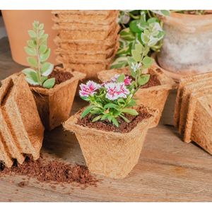 Maceta Ecológica de Fibra de Coco, Contenedor Natural para Plantas, para Plántulas, Flores, Hierbas y Cultivo de Vegetales - Product Image 1