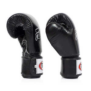 นวมชกมวยไทย Fairtex สีดำใหม่เอี่ยม คุณภาพสูง หนังวัวแท้ สำหรับมืออาชีพ อุปกรณ์ฝึกซ้อมมวย Fairtex - Product Image 4