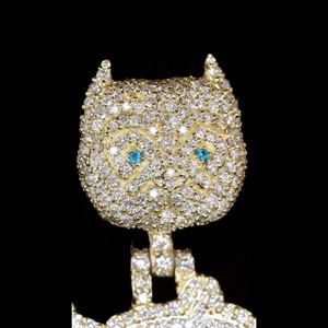 Colgante Personalizado con Nombre de Bulldog, Plata de Ley 925, Moissanita, Estilo Hip Hop, con Incrustaciones de Diamantes, para Fiesta - Product Image 5