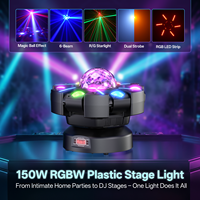 U`King 150W Beam Moving Head Laser Light 4in1 RGBW LED Effect Light DMX Remote Control for DJ Party Disco KTV Stage Light