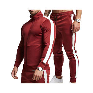 Ensemble de survêtement homme personnalisé avec logo, réfléchissant 3M, coupe ajustée, fermeture éclair, deux pièces - Product Image 1