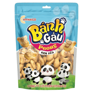Biscuits fourrés au lait en forme d'ours, biscuits à la crème sucrée, collation pour enfants, vente en gros |   Emballage personnalisé en marque blanche ODM - Product Image 1
