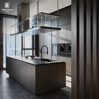 Sistema de Armários de Cozinha Personalizados, Cozinha Modular de Luxo, Personalização Completa para Projetos de Vilas Modernas, Apartamentos e Hotéis OEM