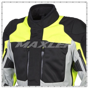 2025 New Arrival Custom Men's Motorcycle <b>Jacket</b> Long Sleeves Black <b>Grey</b> Combo Rural IV Men's Motorbike Textile Auto Racing Wear - Product Image 4