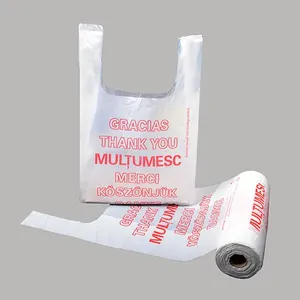 t-shirt <b>plastic</b> bags on <b>roll</b> for food made in Vietnam - Product Image 2