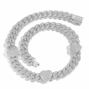<b>Iced</b> <b>Out</b> Hip Hop Diamond Tennis <b>Chain</b> Necklace 14K Gold Custom Jewelry for Rappers Performers Stage Shows and Events - Product Image 2