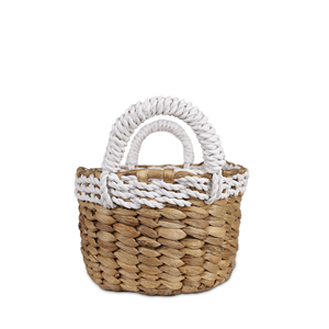 Panier de rangement écologique en jacinthe d'eau avec poignée pour le rangement des jouets - Product Image 3