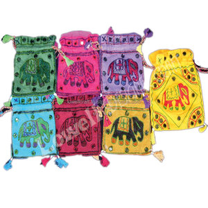 Custom Embroidery Cotton Zipper Lightweight Eco-Friendly Ethnic Style Fabric Earring Crystals Storage Packaging Pouch Canvas - Product Image 4
